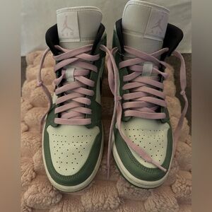 Nike Green and Pink Athletic Shoes